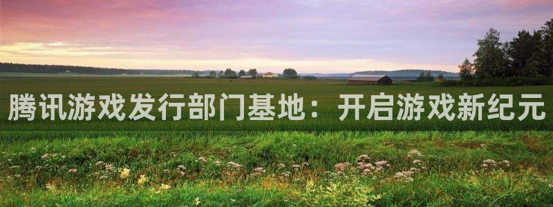 蓝狮在线注册地址：腾讯游戏发行部门基地：开启游戏新纪元